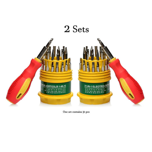 2-Pack 31 In 1 Multi-Functional Screwdriver Tool Kit for Mobiles and Small Products